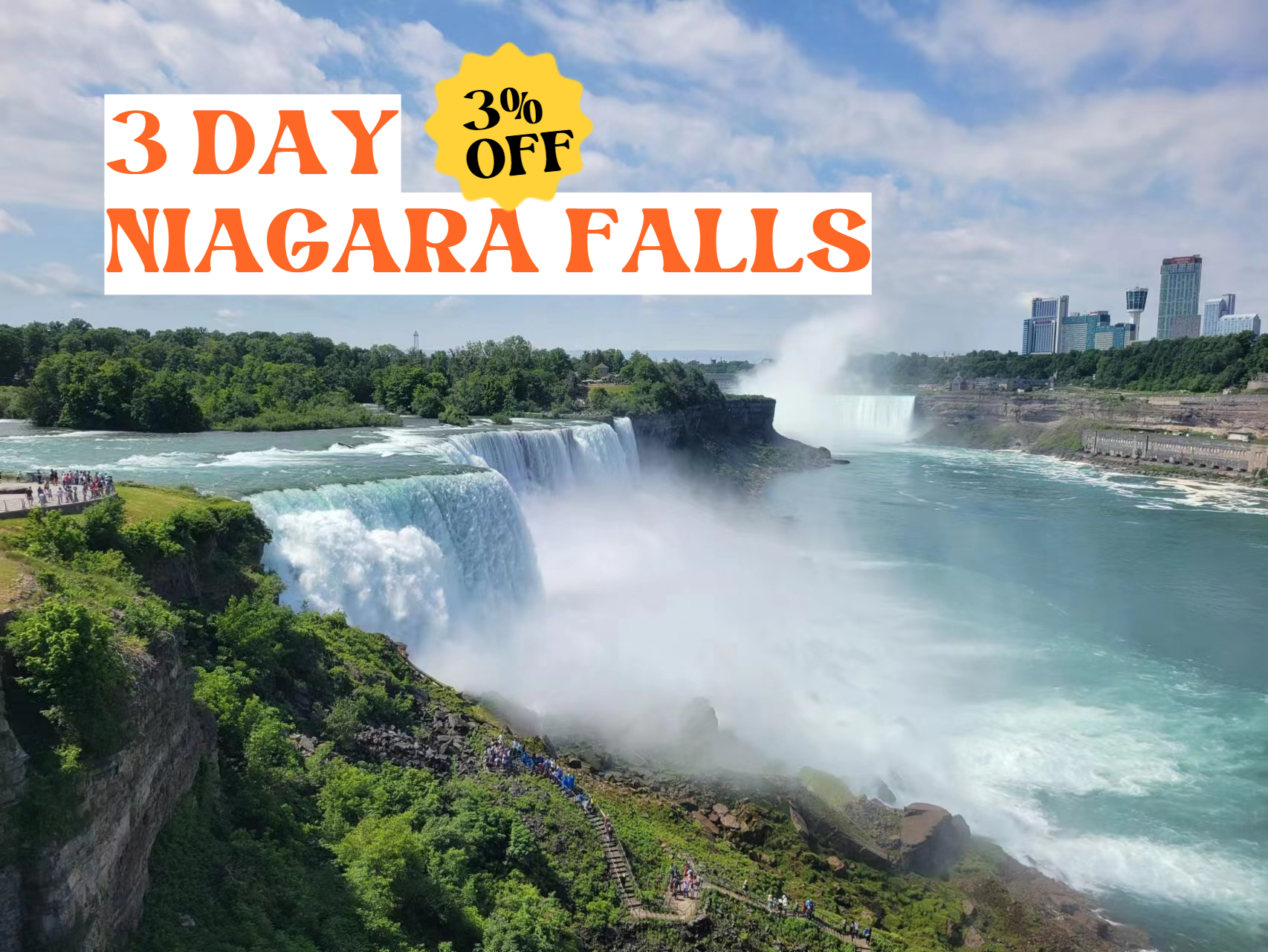 3% OFF! 3-Day Niagara Falls Tours