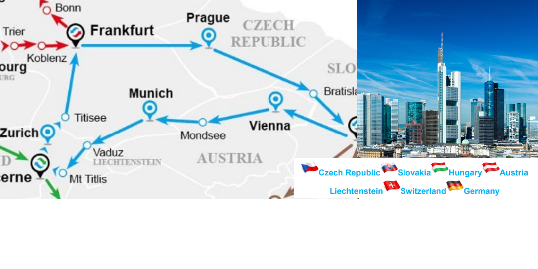 Czech Republic, Slovakia, Hungary, Austria, Liechtenstein, Switzerland, and Germany