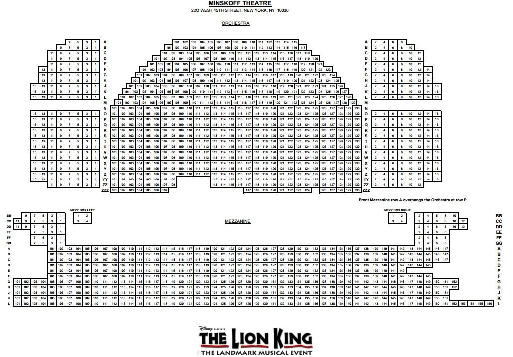 The Lion King Broadway Seating Chart